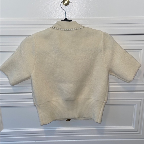 SHEIN Cream Short Sleeve Cardigan - Picture 3 of 7